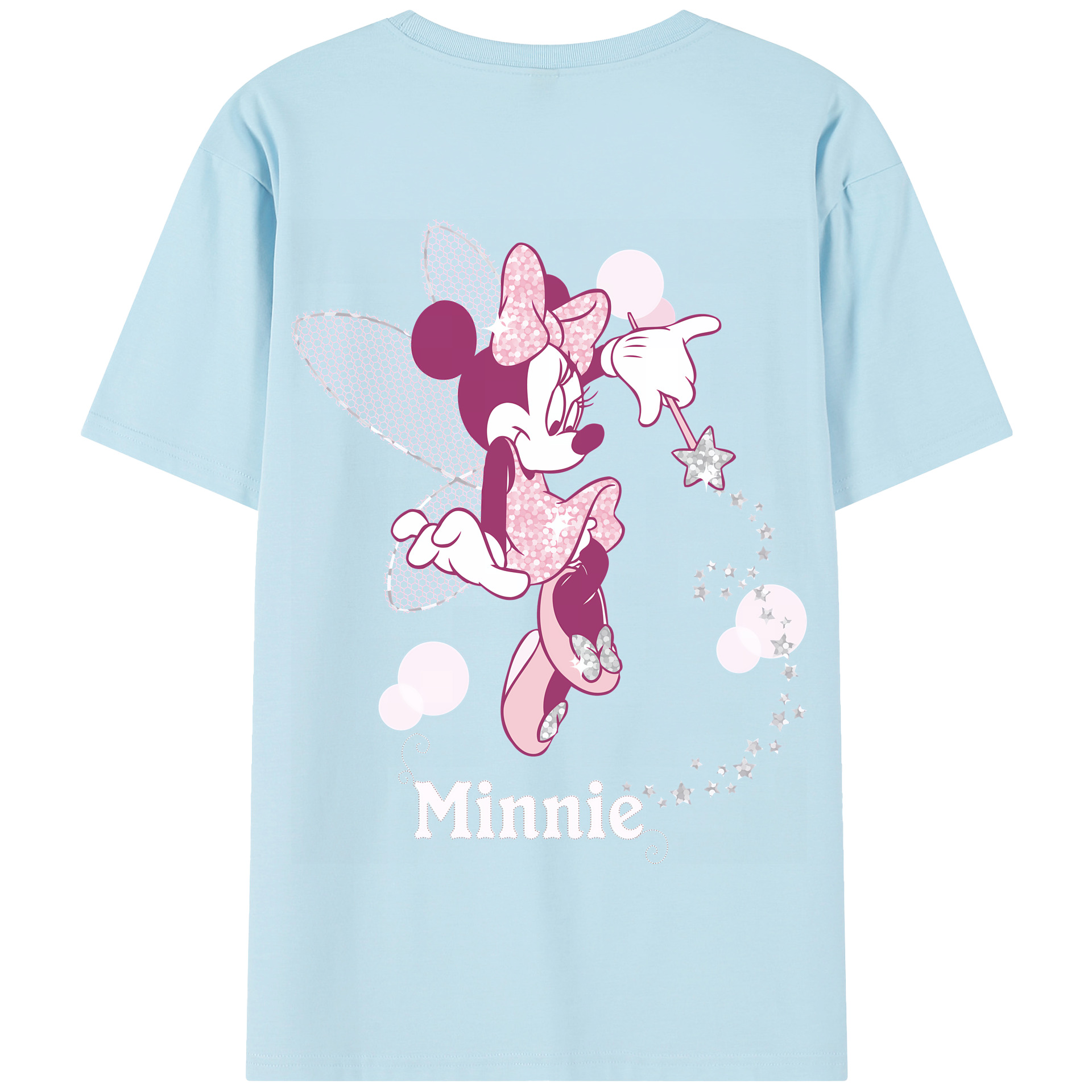 （画像用） ミッキーマウス Mickey Mouse 綿100％半袖Tシャツ（背面プリント）